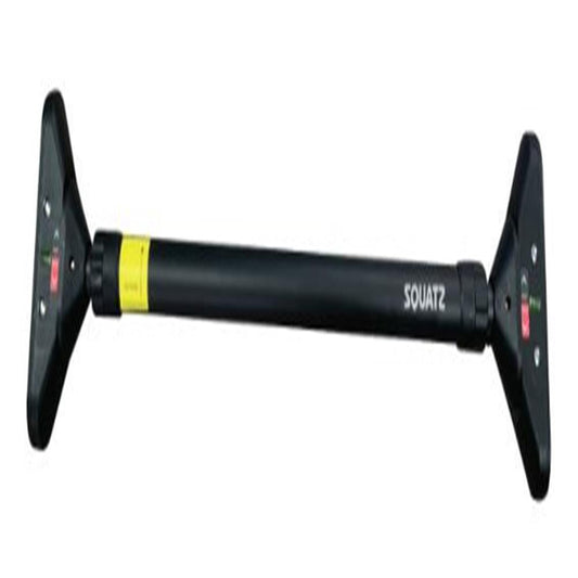 Squatz Adjustable Doorway And Hallway Pull-Up Bar Adjustable 45-55 Level Meter Locking Mechanism And Comfortable Grip – Portable For Home Gym Workouts (Black)