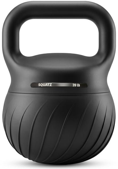Squatz 20-Lb Soft Drop Kettlebell With Extra-Wide Handle And Sand-Filled Cushioned Base For Home Gym & Strength Training (Black)