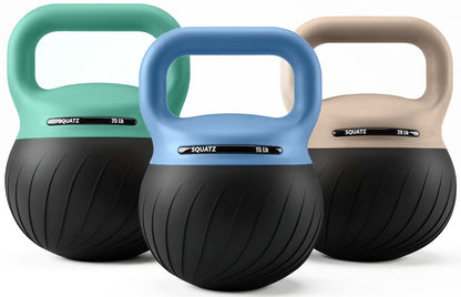 Squatz Soft Drop Kettlebell Set With Extra-Wide Handle Multiple Weight Options And Sand-Filled Cushioned Base For Home Gym & Strength Training