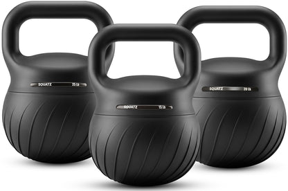 Squatz Soft Drop Kettlebell Set With Extra-Wide Handle Multiple Weight Options And Sand-Filled Cushioned Base For Home Gym & Strength Training