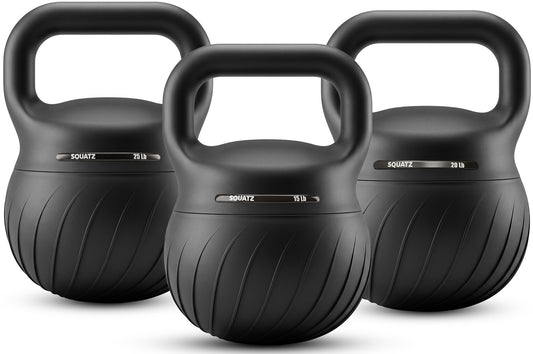Squatz Soft Drop Kettlebell Set With Extra-Wide Handle Multiple Weight Options And Sand-Filled Cushioned Base For Home Gym & Strength Training