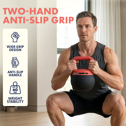 Squatz Soft Drop Kettlebell Set With Extra-Wide Handle Multiple Weight Options And Sand-Filled Cushioned Base For Home Gym & Strength Training